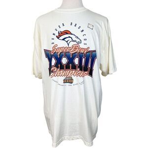 Vintage 1999 NFL Denver Broncos T-Shirt 2XL White